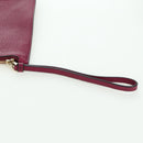 Salvatore Ferragamo Gancini Hand Bag Leather 2way Purple Gold Auth 171454A-28