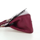 Salvatore Ferragamo Gancini Hand Bag Leather 2way Purple Gold Auth 171454A-4
