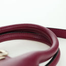 Salvatore Ferragamo Gancini Hand Bag Leather 2way Purple Gold Auth 171454A-14