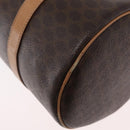 CELINE Macadam Canvas Hand Bag PVC Leather Brown Gold Auth 171455V-14