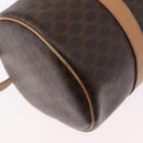 CELINE Macadam Canvas Hand Bag PVC Leather Brown Gold Auth 171455V-15