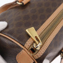 CELINE Macadam Canvas Hand Bag PVC Leather Brown Gold Auth 171455V-10