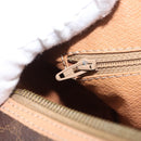 CELINE Macadam Canvas Hand Bag PVC Leather Brown Gold Auth 171455V-19