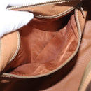 CELINE Macadam Canvas Hand Bag PVC Leather Brown Gold Auth 171455V-20