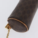 CELINE Macadam Canvas Hand Bag PVC Leather Brown Gold Auth 171455V-26