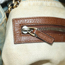 GUCCI Soho Chain Shoulder Bag Canvas Blue Gold 308982 Auth 171460-23
