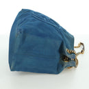 GUCCI Soho Chain Shoulder Bag Canvas Blue Gold 308982 Auth 171460-4