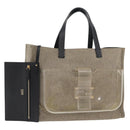 FENDI Handtas Canvas Beige Auth 171462V-1