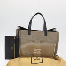 FENDI Handtas Canvas Beige Auth 171462V-12