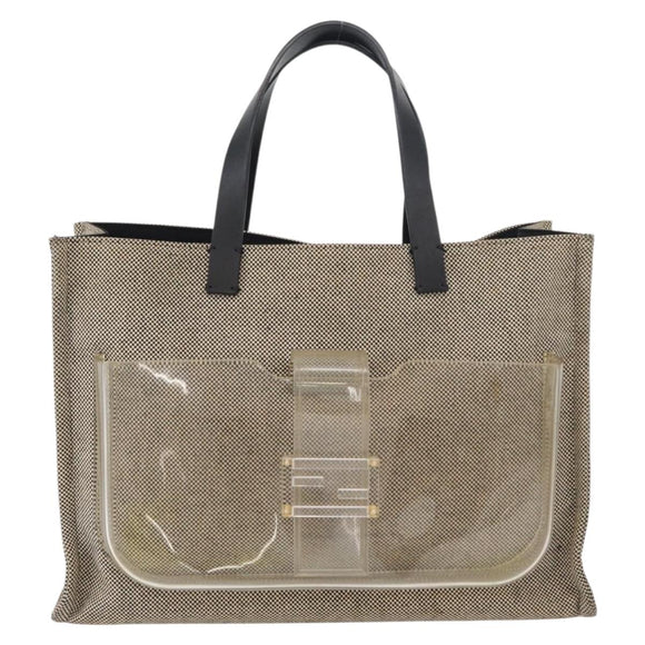 FENDI Handtas Canvas Beige Auth 171462V