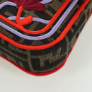 FENDI Zucca Canvas Mamma Baguette Shoulder Bag Brown Black Auth 171464SM-17