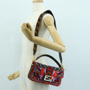 FENDI Zucca Canvas Mamma Baguette Shoulder Bag Brown Black Auth 171464SM-29