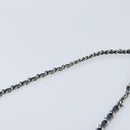 CHANEL Chain Matelasse 2.55 Shoulder Bag Canvas Navy Silver CC Auth 171466A-8