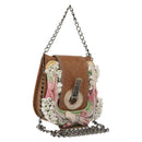 FENDI Chain Shoulder Bag Leather 2way Brown Auth 171467V-1