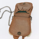 FENDI Chain Shoulder Bag Leather 2way Brown Auth 171467V-10
