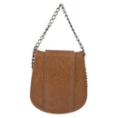 FENDI Chain Shoulder Bag Leather 2way Brown Auth 171467V-2