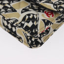 CHANEL Mini Matelasse 12 Chain Pouch Shoulder Satin Beige Gold CC Auth 171471SAM-12