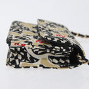 CHANEL Mini Matelasse 12 Chain Pouch Shoulder Satin Beige Gold CC Auth 171471SAM-4