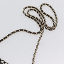 CHANEL Mini Matelasse 12 Chain Pouch Shoulder Satin Beige Gold CC Auth 171471SAM-8