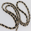 CHANEL Mini Matelasse 12 Chain Pouch Shoulder Satin Beige Gold CC Auth 171471SAM-9