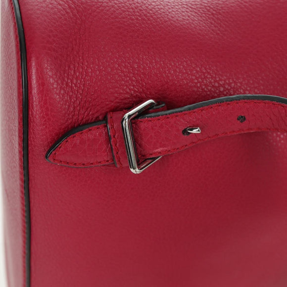 GUCCI Bamboo Backpack Leather Pink Silver 387149 Auth 171479V