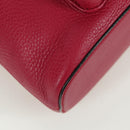 GUCCI Bamboo Backpack Leather Pink Silver 387149 Auth 171479V-16