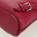 GUCCI Bamboo Backpack Leather Pink Silver 387149 Auth 171479V-19