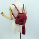 GUCCI Bamboo Backpack Leather Pink Silver 387149 Auth 171479V-31