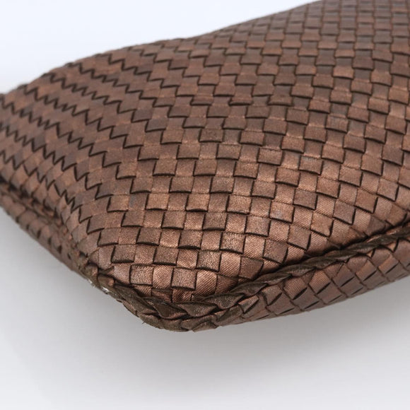 BOTTEGA VENETA INTRECCIATO Hobo Bag Leather Outlet Bronze 115654 Auth 171481V