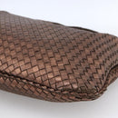 BOTTEGA VENETA INTRECCIATO Hobo Bag Leather Outlet Bronze 115654 Auth 171481V-11