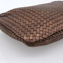 BOTTEGA VENETA INTRECCIATO Hobo Bag Leather Outlet Bronze 115654 Auth 171481V-12