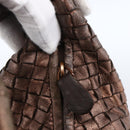BOTTEGA VENETA INTRECCIATO Hobo Bag Leather Outlet Bronze 115654 Auth 171481V-13