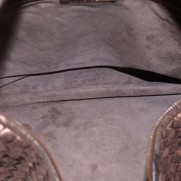 BOTTEGA VENETA INTRECCIATO Hobo Bag Leather Outlet Bronze 115654 Auth 171481V