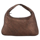 BOTTEGA VENETA INTRECCIATO Hobo Bag Leather Outlet Bronze 115654 Auth 171481V-2