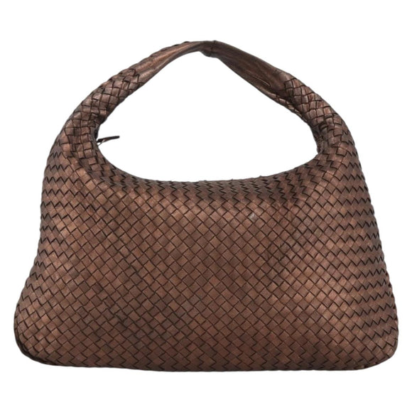 BOTTEGA VENETA INTRECCIATO Hobo Bag Leather Outlet Bronze 115654 Auth 171481V