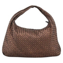 BOTTEGA VENETA INTRECCIATO Hobo Bag Leather Outlet Bronze 115654 Auth 171481V-3