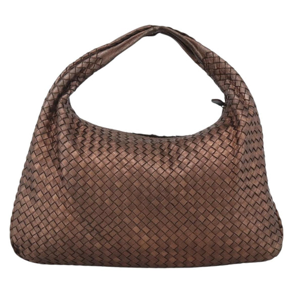 BOTTEGA VENETA INTRECCIATO Hobo Bag Leather Outlet Bronze 115654 Auth 171481V