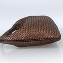 BOTTEGA VENETA INTRECCIATO Hobo Bag Leather Outlet Bronze 115654 Auth 171481V-4
