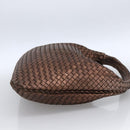 BOTTEGA VENETA INTRECCIATO Hobo Bag Leather Outlet Bronze 115654 Auth 171481V-5
