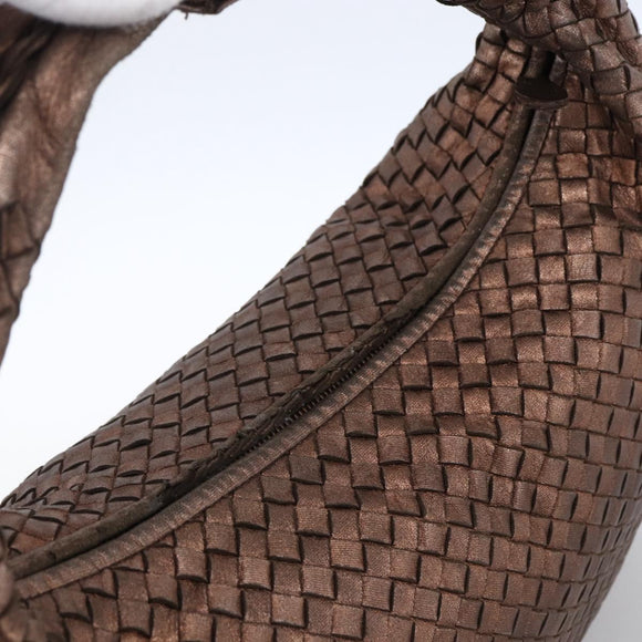 BOTTEGA VENETA INTRECCIATO Hobo Bag Leather Outlet Bronze 115654 Auth 171481V