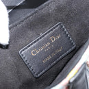 Christian Dior Beads Saddle Hand Bag Canvas Multicolor Gold Auth 171485SM-17
