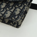Christian Dior Trotter Canvas Saddle Waist bag Navy Gold Auth 171490SAV-16
