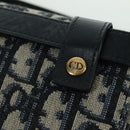 Christian Dior Trotter Canvas Saddle Waist bag Navy Gold Auth 171490SAV-19