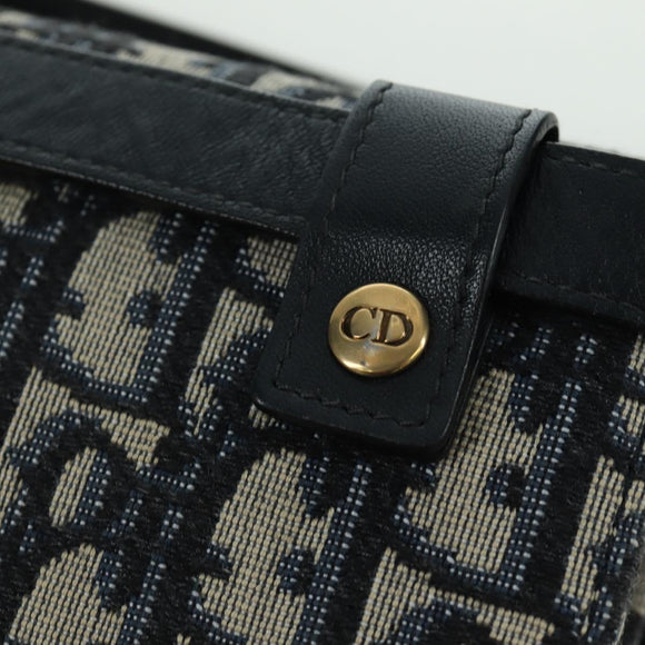 Christian Dior Trotter Canvas Saddle Waist bag Navy Gold Auth 171490SAV