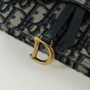 Christian Dior Trotter Canvas Saddle Waist bag Navy Gold Auth 171490SAV-20