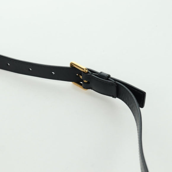 Christian Dior Trotter Canvas Saddle Waist bag Navy Gold Auth 171490SAV