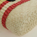 LOEWE Square Pocket Anagram Shoulder Bag Raffia Beige Auth 171500SAM-8