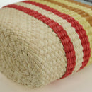 LOEWE Square Pocket Anagram Shoulder Bag Raffia Beige Auth 171500SAM-17