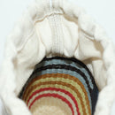 LOEWE Square Pocket Anagram Shoulder Bag Raffia Beige Auth 171500SAM-20