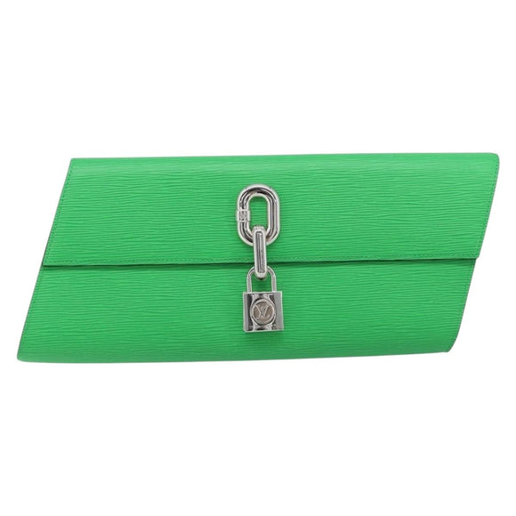 LOUIS VUITTON Epi Blade Clutch Bag Green LV Auth 171504SM